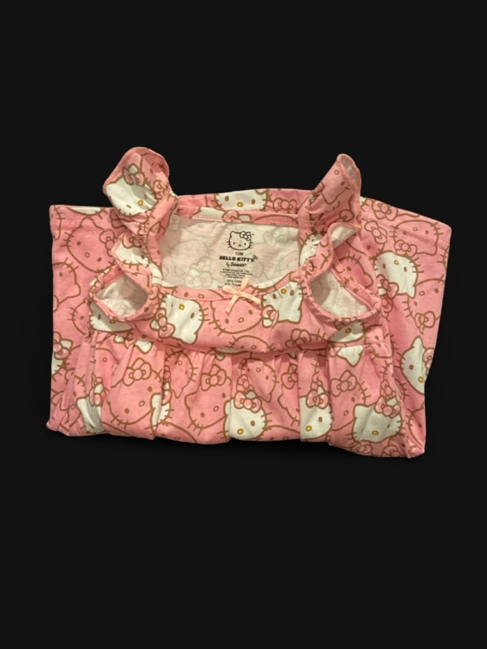Hello Kitty Pink Printed Ruffle-Strap Dress - Picture 11 of 13